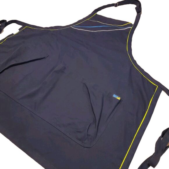 RARE Alaska Airline By Luly Yang Apron Navy Blue Embroidered Unisex OSFA EUC - Picture 2 of 7